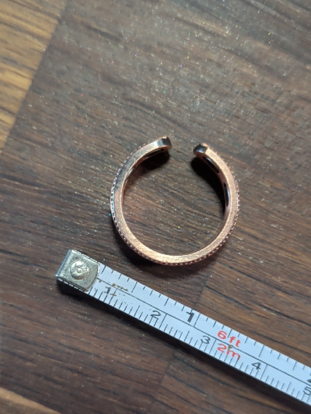 Copper Magnetic Open Thumb Ring - Picture 6 of 9